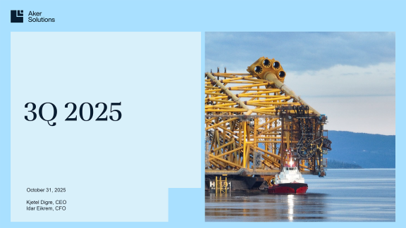 picture of aker solution logo on a wall