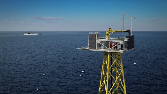 Trudvang unmanned wellhead platform with carrier