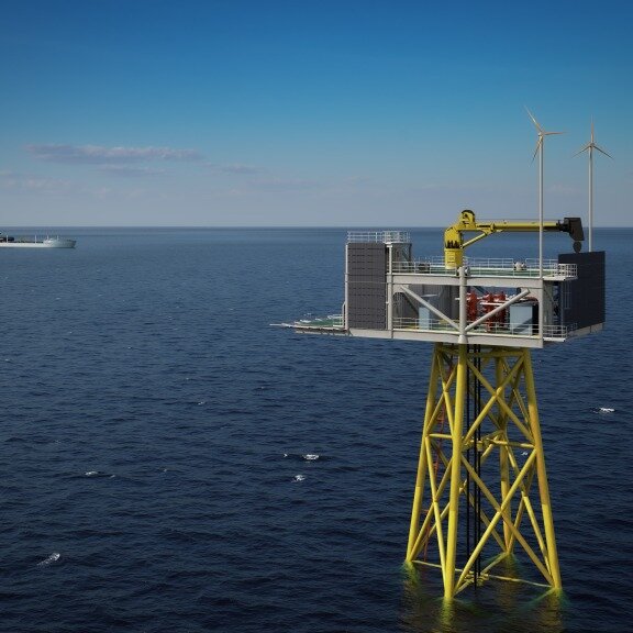 Trudvang unmanned wellhead platform with carrier